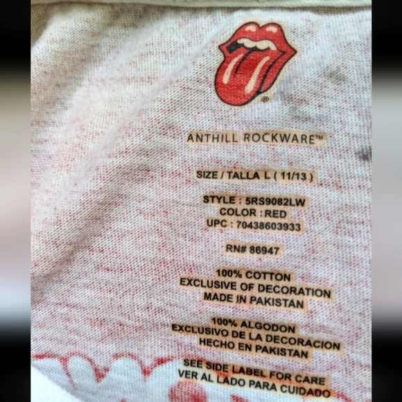 Vintage 2005 The Rolling Stones 1981 concert tour dates by Anthill Rockwear - Picture 3 of 3